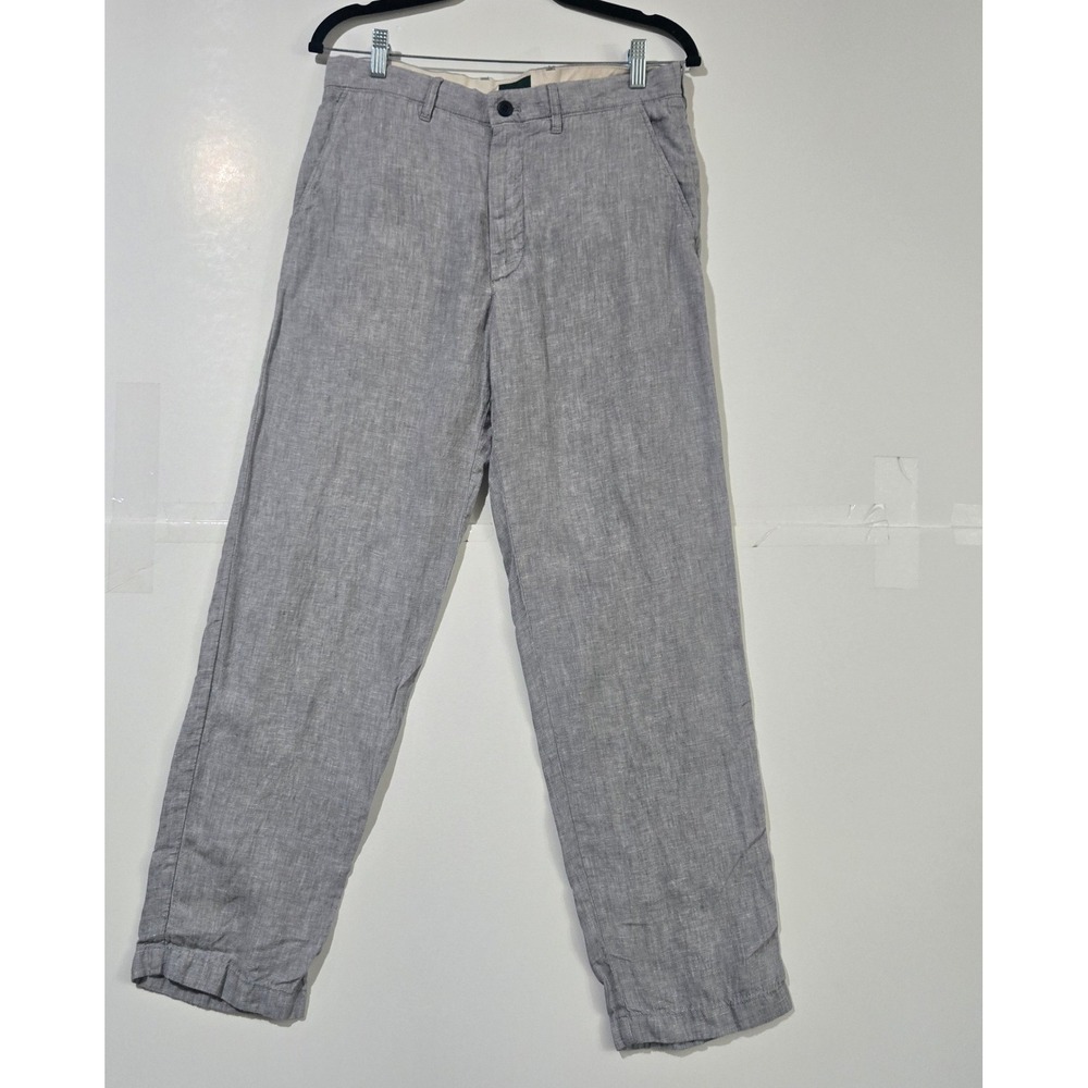 J.Crew Oarsman 100% Linen Pants Mens 31x32 Coastal Preppy Beach Wedding Hamptons